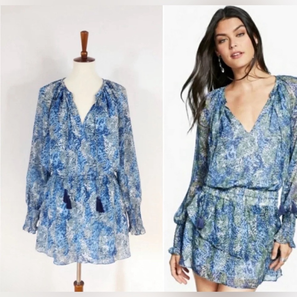RAMY BROOK | Dress - Brinley, Blue Floral
(Small: 4-6)